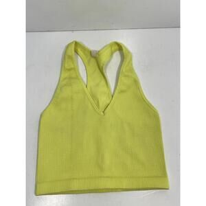 Free People x FP Movement Free Throw Crop Tank Yellow Sz Small Women